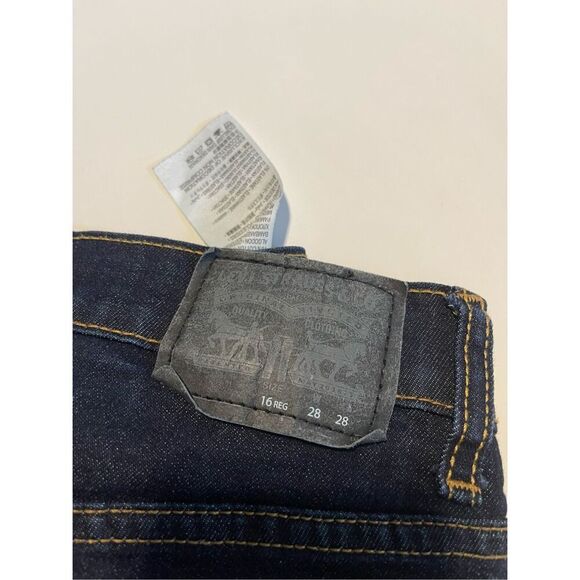 Levis 511 Performance Slim Size 16 Reg Dark Wash Straight Jeans‎ A26 - Picture 2 of 7